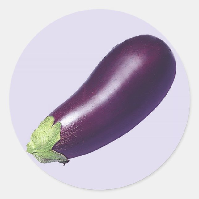 Äggväxt Runt Klistermärke (Framsida)