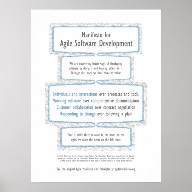 Agile Manifesto Poster (Framsidan)
