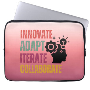 Agile Mindset Core Principles Positive Thinking Laptop Fodral