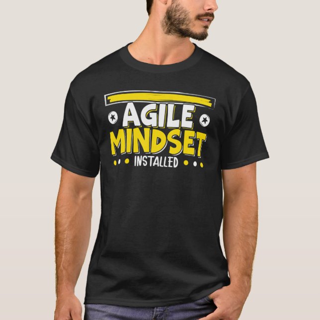 Agile Mindset har installerat Agile-projektledning T Shirt (Framsida)