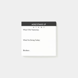 Agile Stopp - förberedande anteckningar Post-it Block