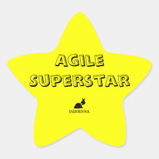 Agile Superstar Stickers Stjärnformat Klistermärke