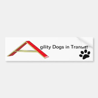 Agilia Hundar i Transit Bumper Sticker Bildekal