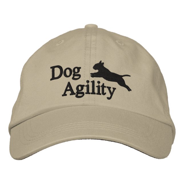 Agilitet Bull Terrier Broderad Keps (Framsida)