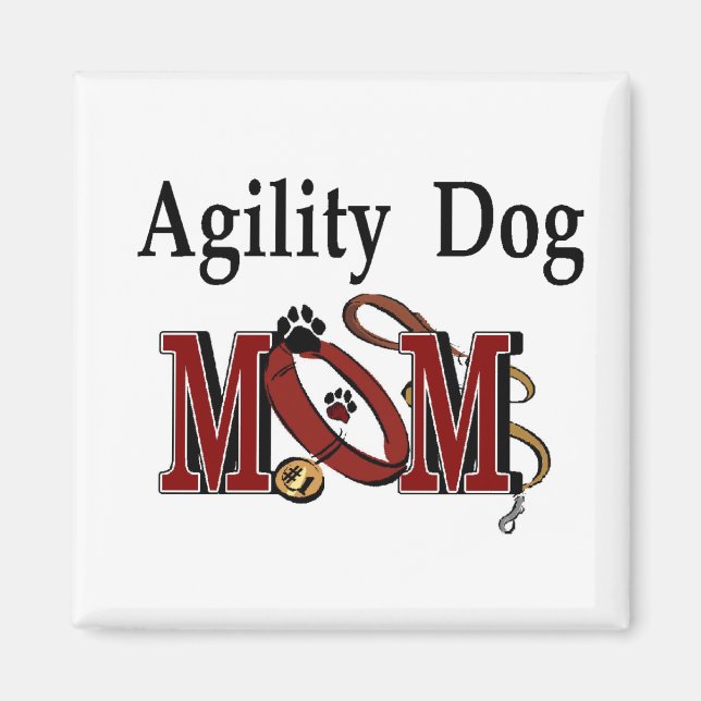 Agilitet Hundägare Gifts Magnet (Framsidan)