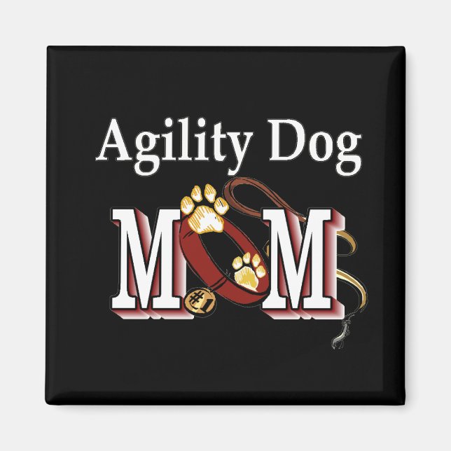 Agilitet Hundägare Gifts Magnet (Framsidan)