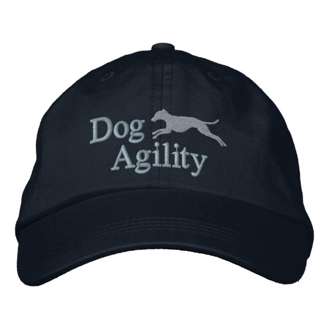 Agilitet italiensk greyhound Embroized Hat (blå) Broderad Keps (Framsida)