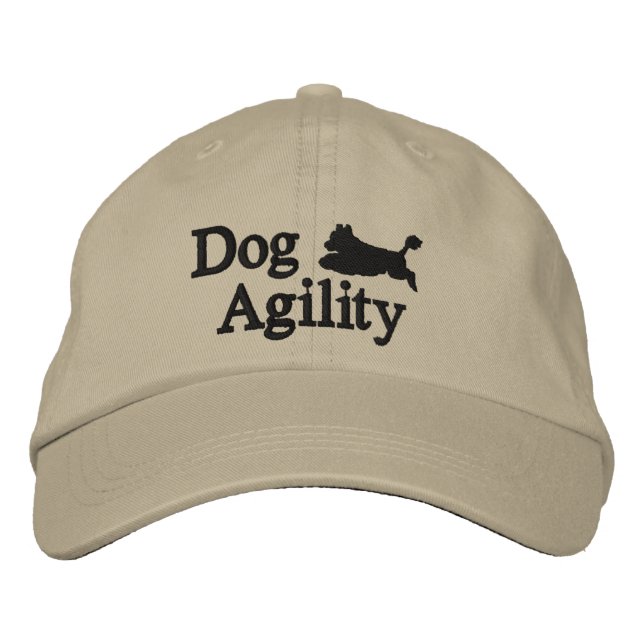 Agilitet Portugisiska Vatten Hund Embroized Hat Broderad Keps (Framsida)