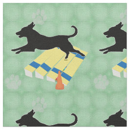 Agilitet - skugga Hund över lång hopp Tyg