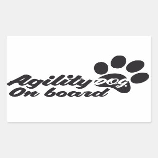 Agility Dog On Board Rektangulärt Klistermärke
