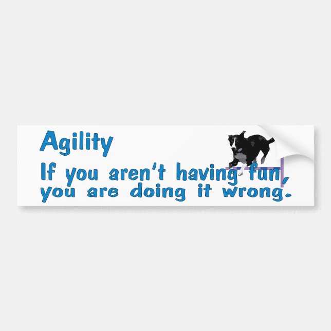 Agility har roligt bildekal (Framsidan)
