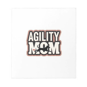 Agility Mamma Vintage Hund Agility Silhuett Typogr Anteckningsblock