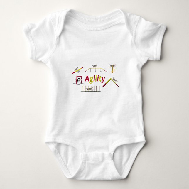 Agility mit Schrift T-shirt (Framsida)