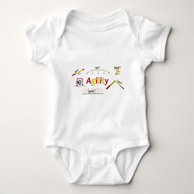 Agility mit Schrift Tee (Framsida)
