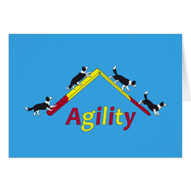 Agilityhund Hälsningskort (Framsidan Horizontal)