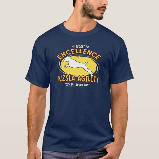 AgilityVizsla hemlig mörk TeeShirt Tee (Framsida)