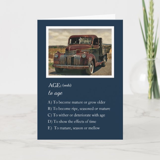 Aging - I'll Make it up as I Go - Birthday Card Kort (Framsida)