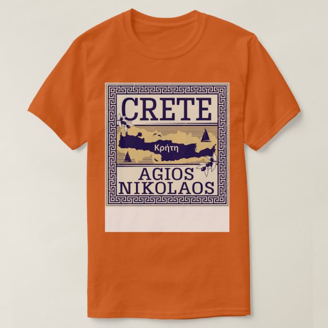 Agios Nikolaos Crete Grekland T Shirt (Design framsida)