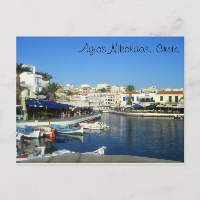Agios Nikolaos, Kreta, Grekland Vykort (Framsida)