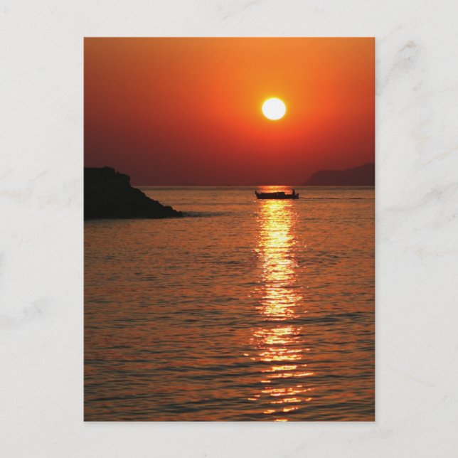 Agios Nikolaos sunrise, Kreta Vykort (Framsida)