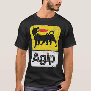 AGIP Lubricants Logotyp 1968-1998 Distress versio T Shirt
