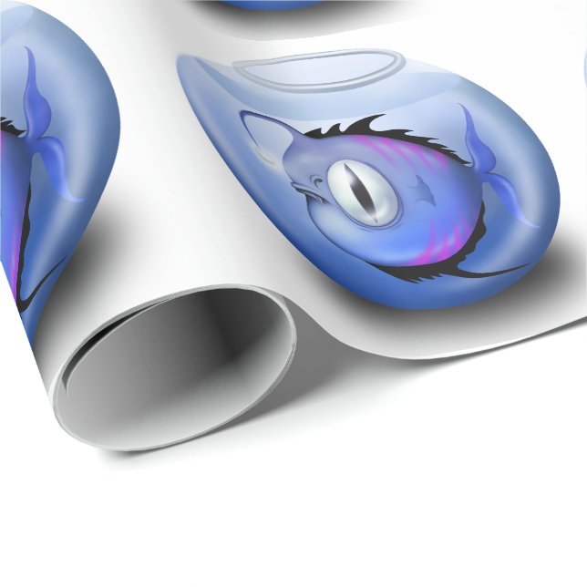 Agler fish aquarium fish bowly söt presentpapper (Rullad Hörn)