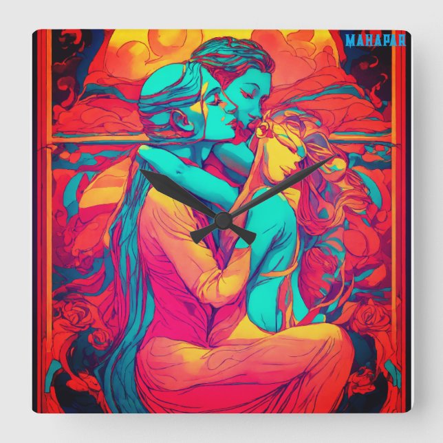 Agless-manifestationer för varje sekund fyrkantig klocka (Framsida)