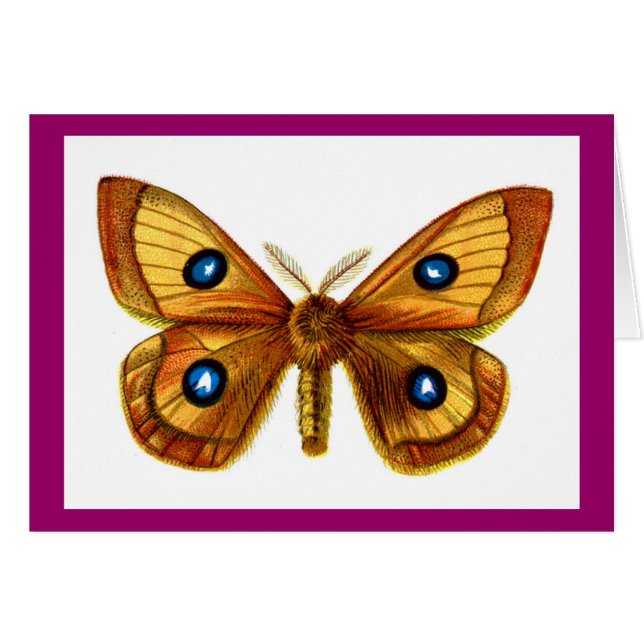 Aglia Tau Butterfly Hälsningskort (Framsidan Horizontal)