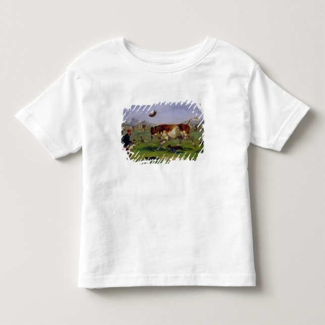 Agna för tjur (olja på papper som läggas på panel) tee shirt (Framsida)
