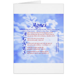 Agnes Acrostic Hälsningskort