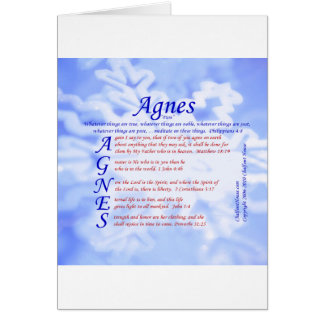 Agnes Acrostic Hälsningskort