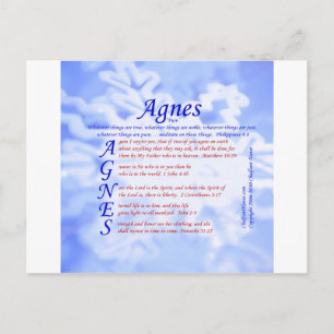 Agnes Acrostic Vykort