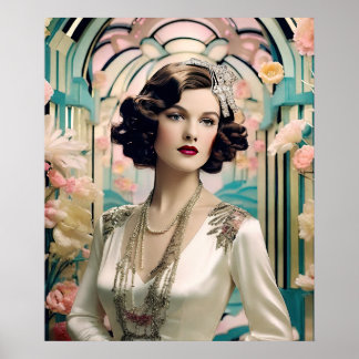 Agnes An Art Deco Woman Poster