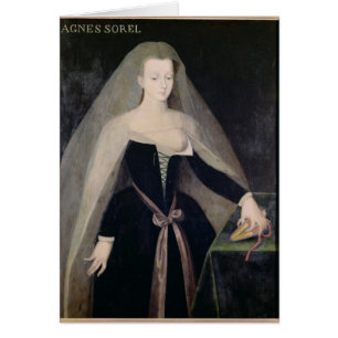 Agnes Sorel gunstling av Charles VII Hälsningskort
