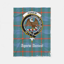 Agnew Ancient Klan Tartan Scotland Fleece Blanket