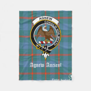 Agnew Ancient Klan Tartan Scotland Fleece Blanket