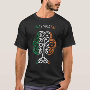 AGNEW Irländskt Namn Shamrock Irland Flagga Familj T Shirt