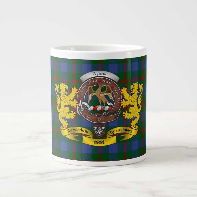 Agnew Klan Badge & Tartan Jumbo Mugg (Framsidan)