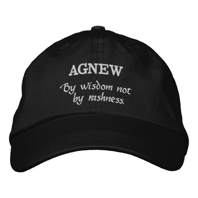 Agnew Klan Motto Embroized Hat Broderad Keps (Framsida)
