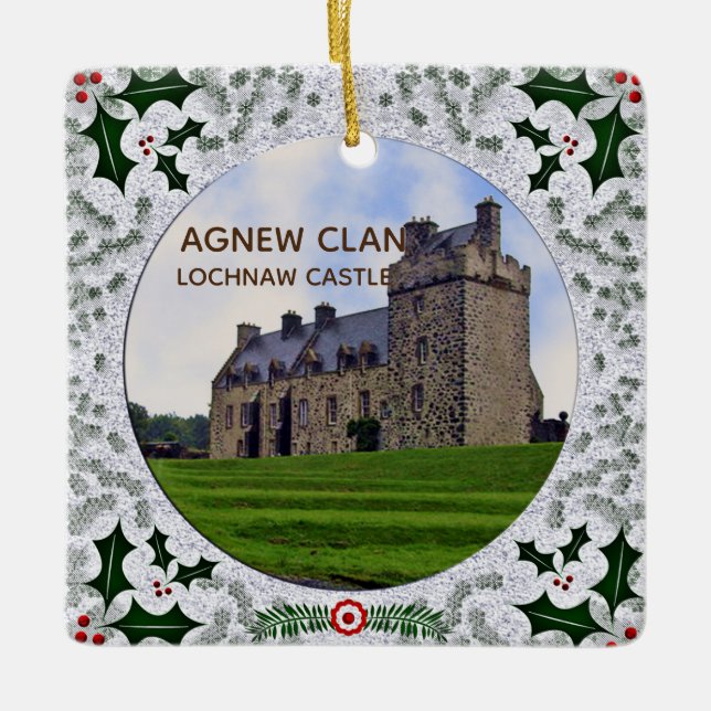 Agnew Klans Lochnaw Castle Holly Berries Julafton Julgransprydnad Keramik (Framsida)