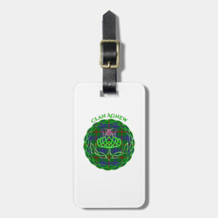 Agnew Scottish Tartan Celtic Thistle Bagagebricka