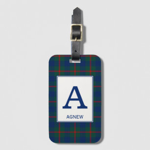 Agnew Tartan Grönt and Blue Play Mönster Bagagebricka