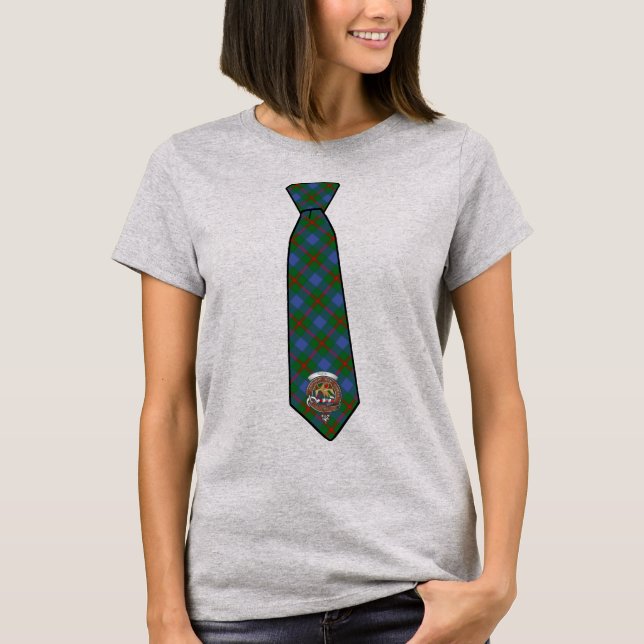 Agnew Tartan Necktie T-Shirt w/Badge Women's (Framsida)