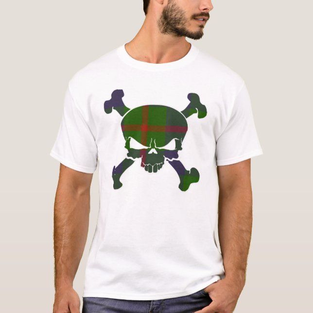Agnew Tartan Skull No Banner Tee (Framsida)