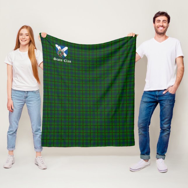 Agnewklanens Jakt-Tartan Plaid Fleecefilt (På plats)