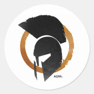 AGNI-rundaklistermärke Runt Klistermärke