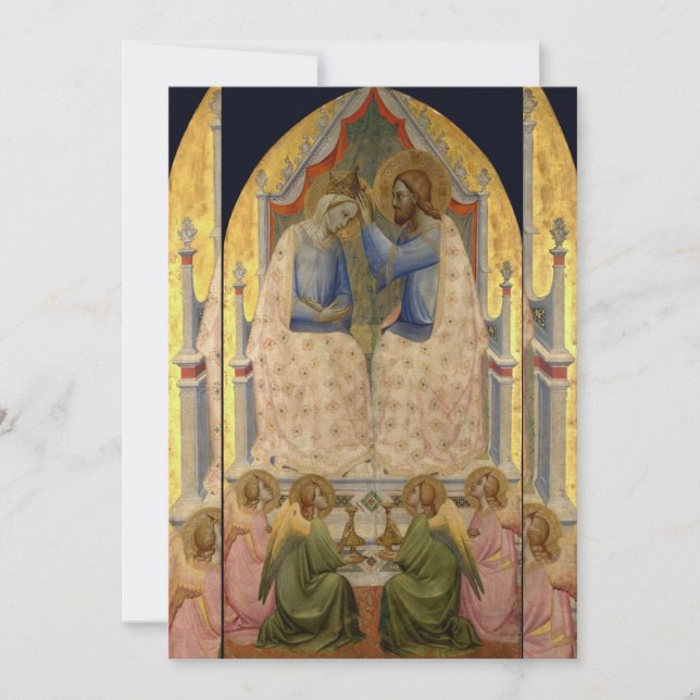 Agnolo Gaddi - Jungfrukoronationen Inbjudningar (Framsida)