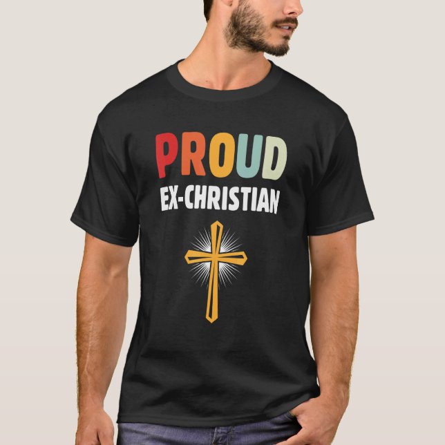 Agnostic Non-Religiösa Ex Christian Apatheist Agn T Shirt (Framsida)