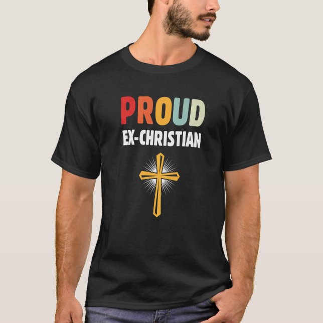 Agnostic Non-Religiösa Ex Christian Apatheist Agn T Shirt (Framsida)