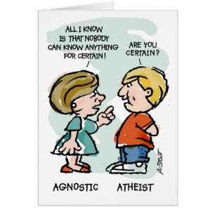 Agnostic vs ateist hälsningskort